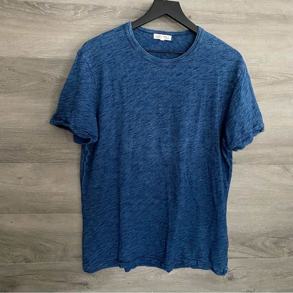 Alex Mill T Shirt Indigo Slub Cotton